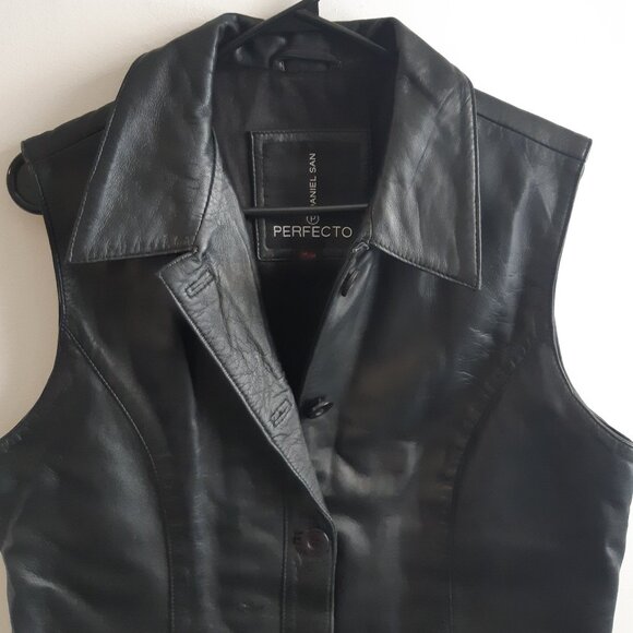 Daniel San Perfecto sleeveless genuine leather vest Medium - Picture 7 of 16